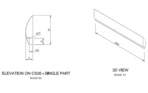 Capping Strip CS26 Technical Drawing